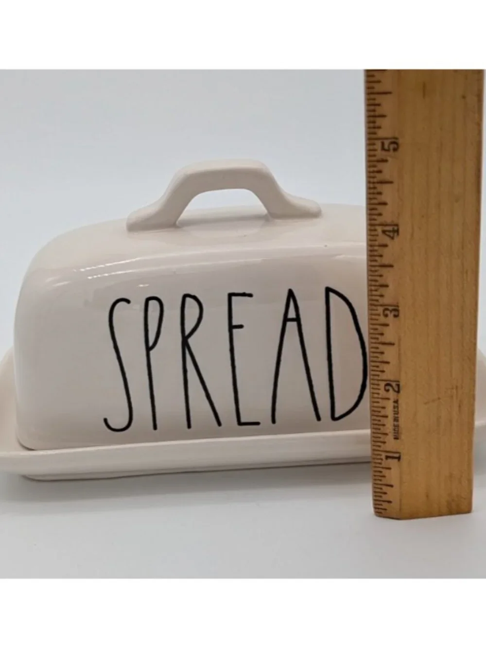 Rae Dunn Spread Butter Dish with Lid Ceramic Artisan Collection Magenta